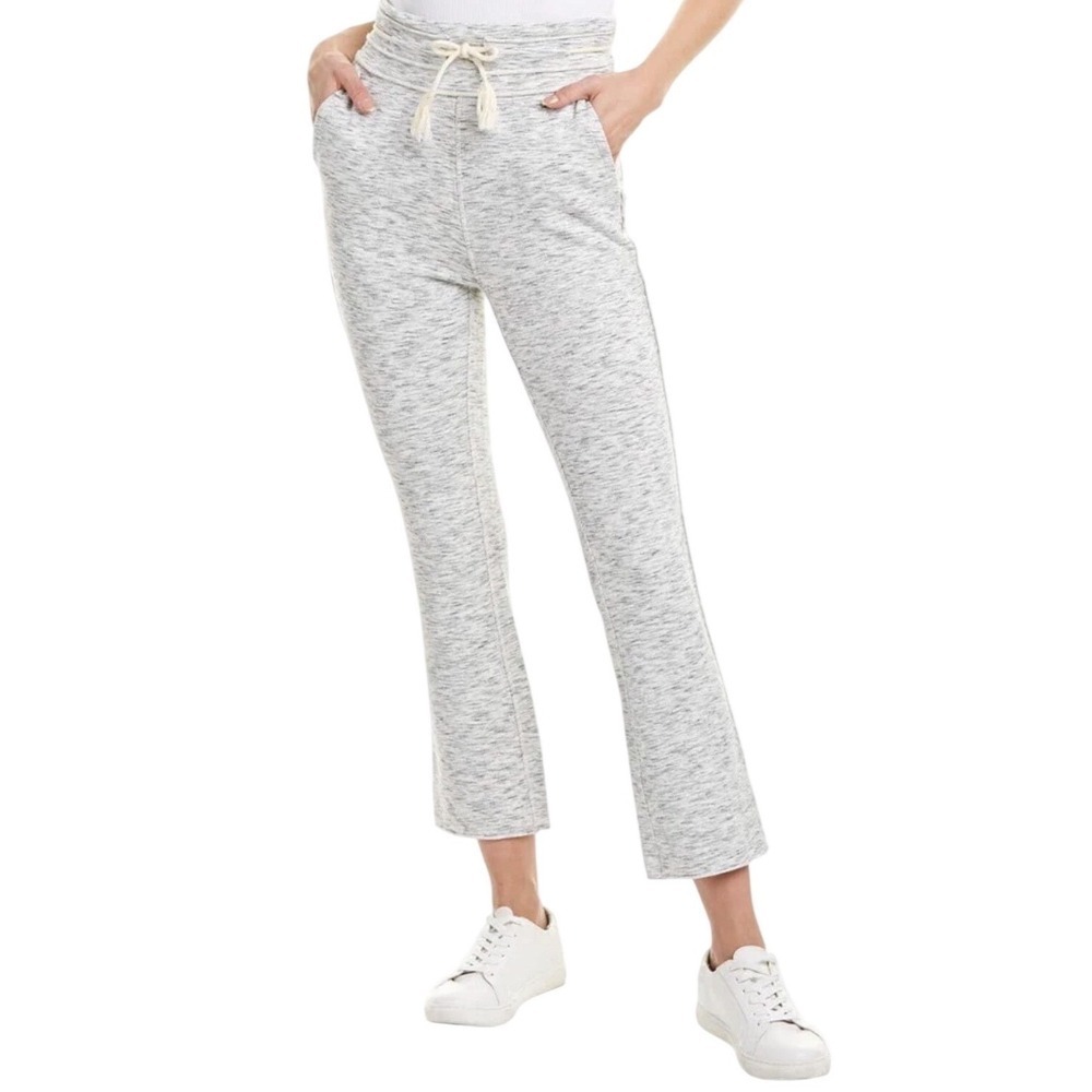 Free People Movement Wild Side Flare Sweatpants Cropped High Rise Heather Gray S